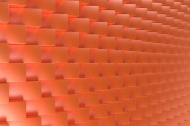 Turuncu dikdörtgen şekiller içeren deseni