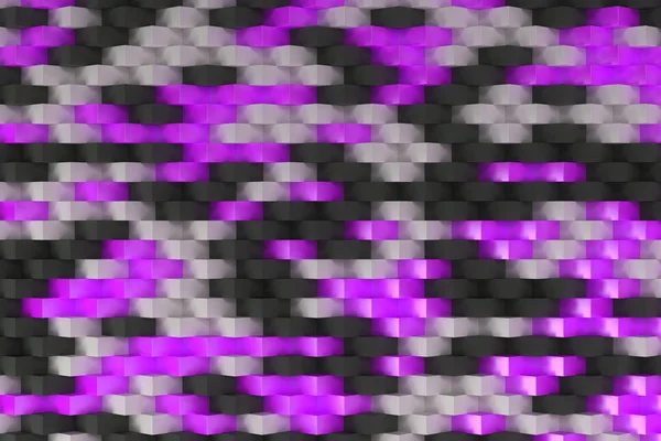 Patrón con formas rectangulares negro, blanco y violeta — Foto de Stock