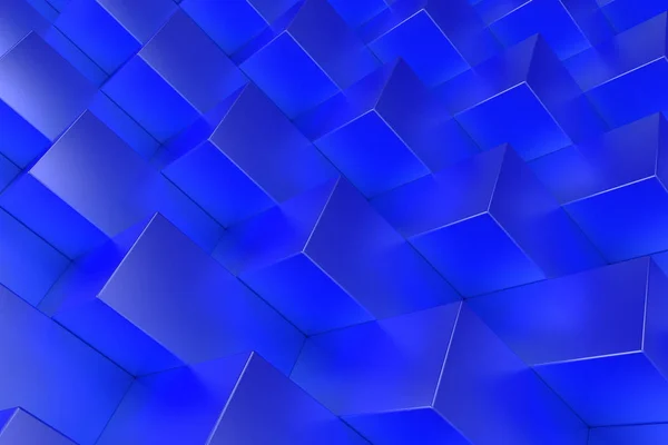 Padrão com formas retangulares azuis — Fotografia de Stock