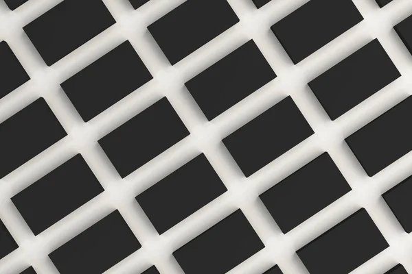 Schwarze leere Visitenkarten-Attrappe auf weißem Hintergrund — Stockfoto