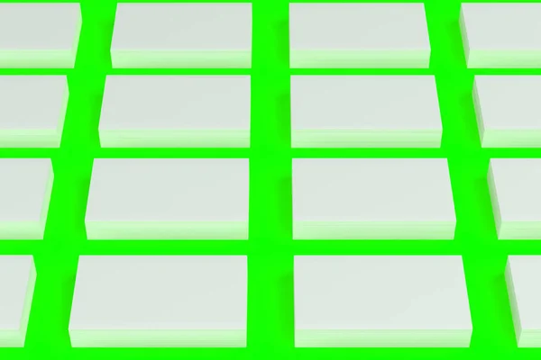 Белые чистые визитки макет на зеленом фоне — стоковое фото