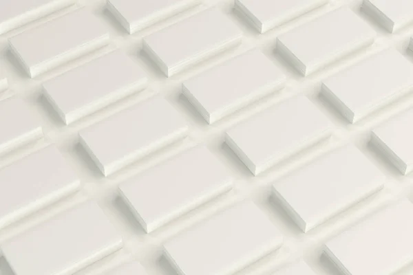 白い背景に白い空白名刺モックアップ — ストック写真