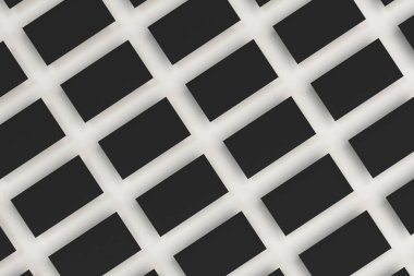 Beyaz arka planda siyah boş kartvizit mock-up