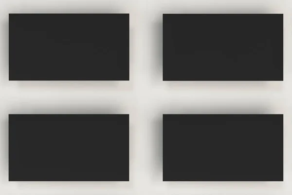 Чорні порожні візитки глузують на білому тлі — стокове фото