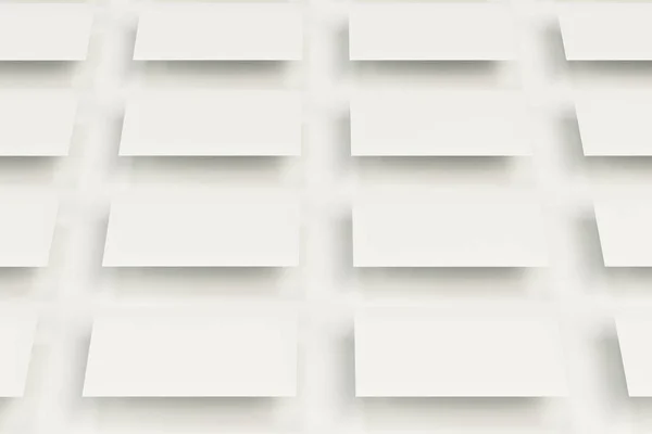 Beyaz arka plan üzerinde beyaz boş kartvizit mock-up — Stok fotoğraf