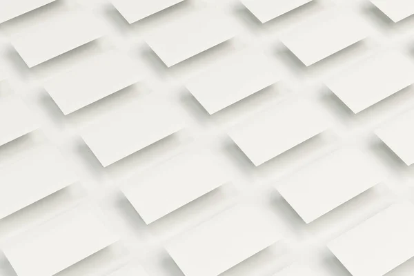 Weiße leere Visitenkarten-Attrappe auf weißem Hintergrund — Stockfoto