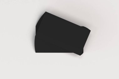 Beyaz arka planda siyah boş kartvizit mock-up