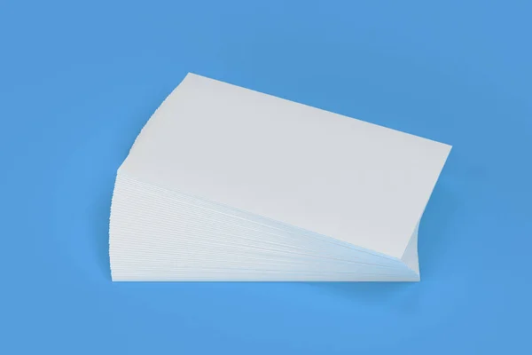 White blank business cards mock-up on blue background — Stock Photo, Image