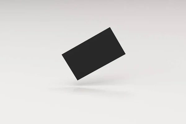 Black blank business cards mock-up on white background — Stock Photo, Image