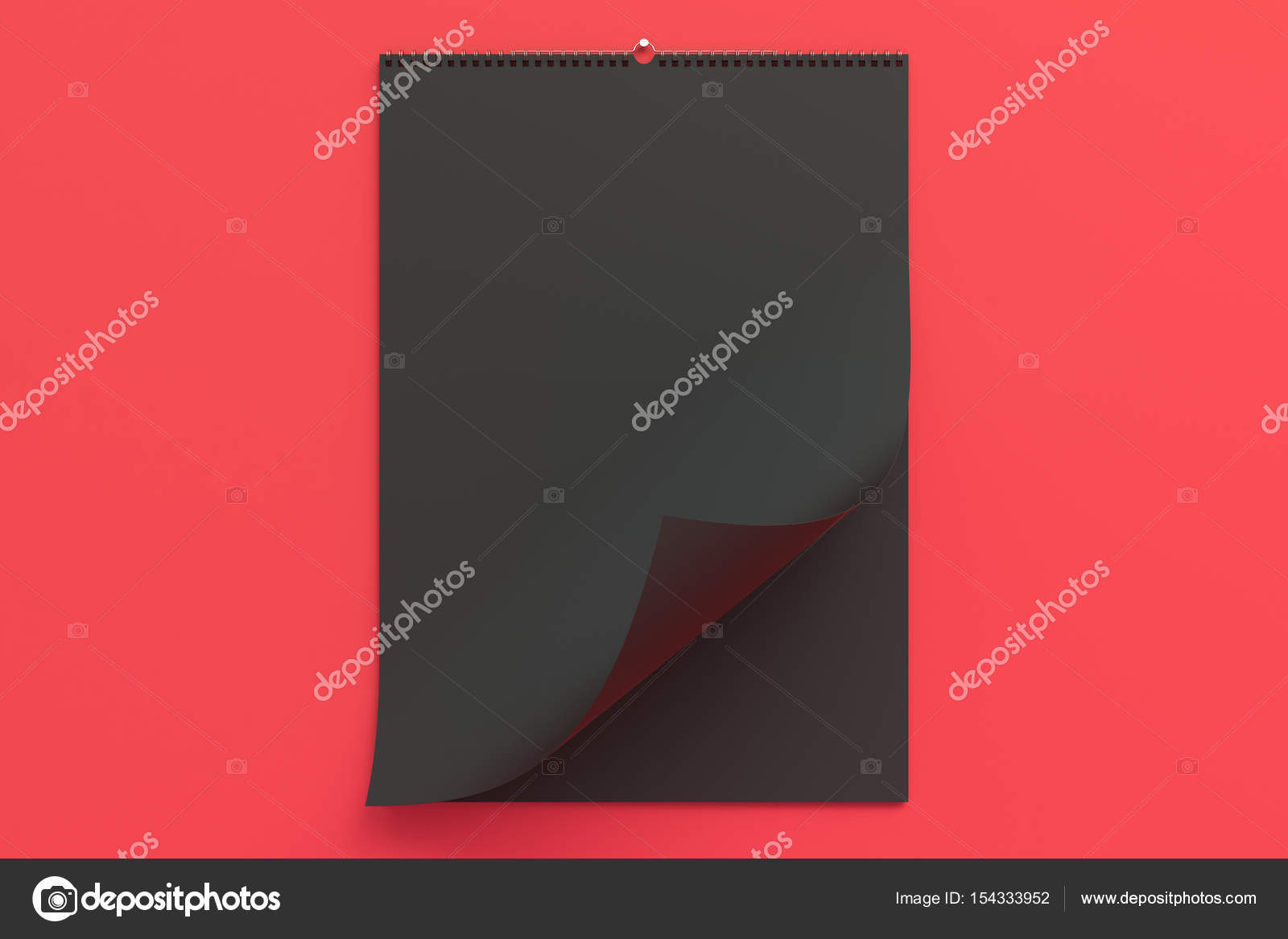 Black wall calendar mock up on red background Stock Photo © eZebolov Black wall calendar mock up on red background Stock Photo © eZebolov