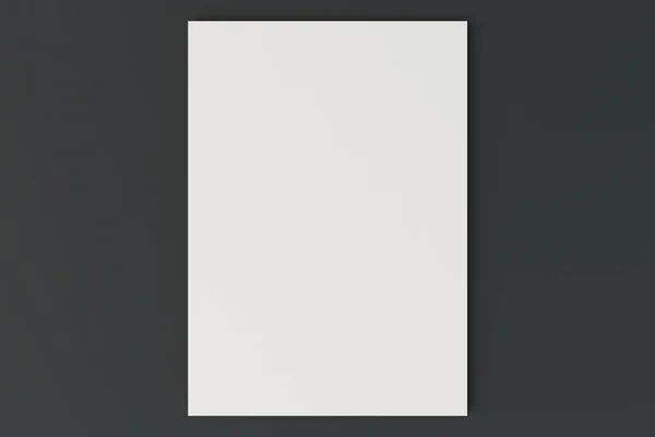 Folleto cerrado blanco en blanco maqueta sobre fondo negro —  Fotos de Stock
