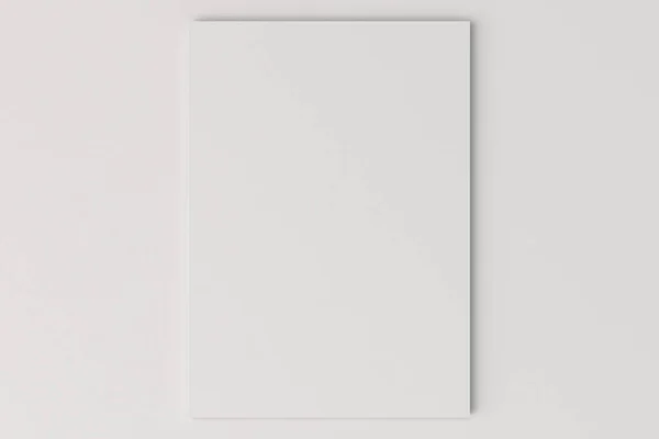 Порожній білий закритий макет брошури на білому тлі — стокове фото