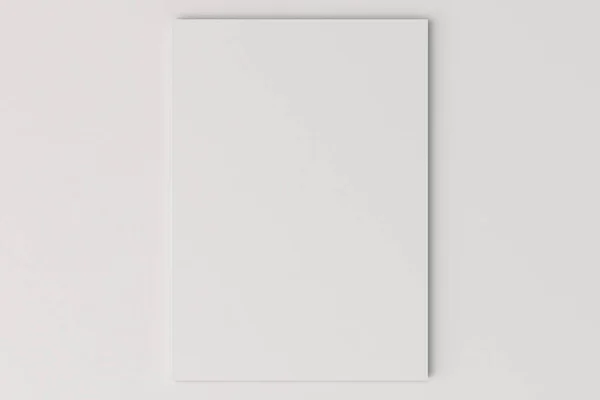 Boş beyaz kapalı broşür mock-up beyaz arka plan üzerinde