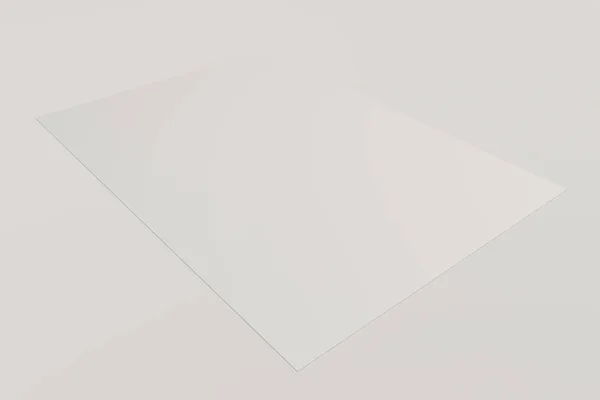 Flyer blanc blanc blanc maquette sur fond blanc — Photo