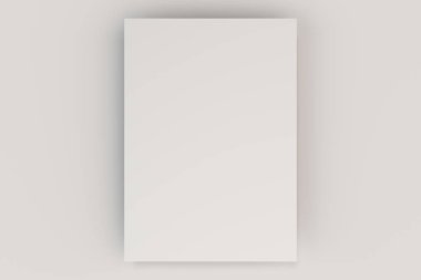 Boş beyaz el ilanı mockup beyaz arka plan üzerinde