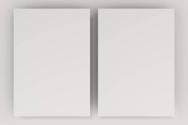 Boş beyaz el ilanı mockup beyaz arka plan üzerinde