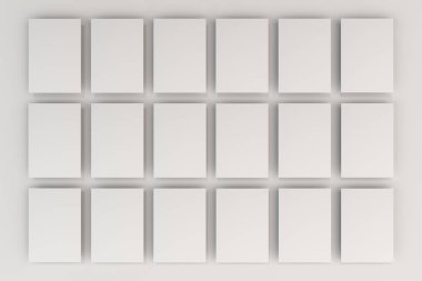 Boş beyaz el ilanı mockup beyaz arka plan üzerinde