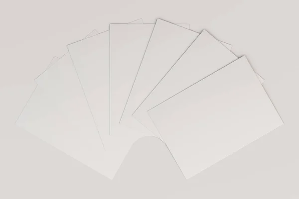 Blank white flyer mockup on white background — Stock Photo, Image