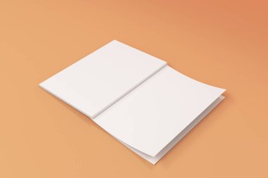 Mockup boş beyaz açık broşür o kapaklı yalan