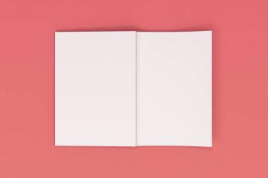 Mockup boş beyaz açık broşür r kapaklı yalan