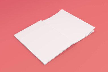 Mockup boş beyaz açık broşür r kapaklı yalan