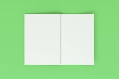 Mockup boş beyaz açık broşür g kapaklı yalan