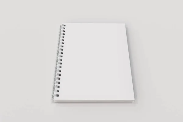 흰색 바탕에 닫힌된 노트북 나선형 바인딩 — 스톡 사진