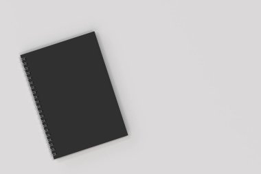 Beyaz arka plan üzerinde bağlı kapalı defter spiral