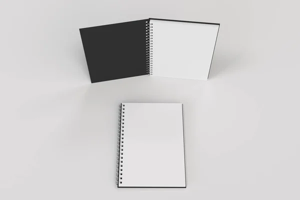 Two notebooks with spiral bound on white background — Stock Photo, Image