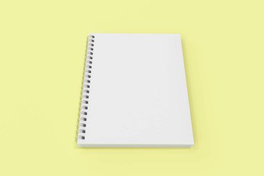 Kapalı defter sarmal Sarı zemin üzerine bağlı