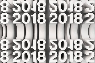 Izgara beyaz yeni 2018 yıl şekiller