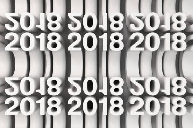 Izgara beyaz yeni 2018 yıl şekiller