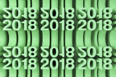 Kılavuz yeşil yeni 2018 yıl şekiller