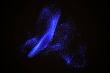 Arka plan mavi parlak parçacıkların yapılmış