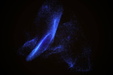 Arka plan mavi parlak parçacıkların yapılmış