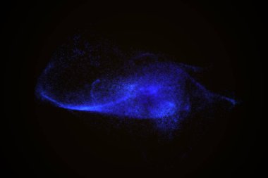 Arka plan mavi parlak parçacıkların yapılmış