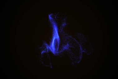 Arka plan mavi parlak parçacıkların yapılmış