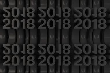 Kılavuz siyah yeni 2018 yıl şekiller