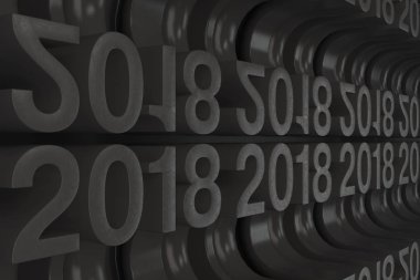 Kılavuz siyah yeni 2018 yıl şekiller