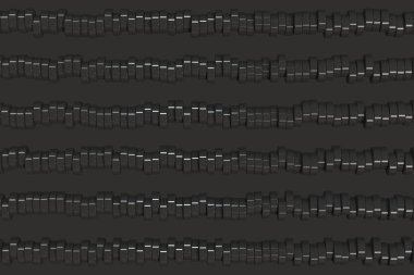 Desen siyah arka plan üzerine siyah silindir Tablet