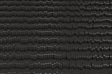 Desen siyah arka plan üzerine siyah silindir Tablet