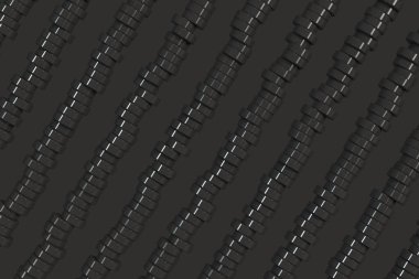 Desen siyah arka plan üzerine siyah silindir Tablet