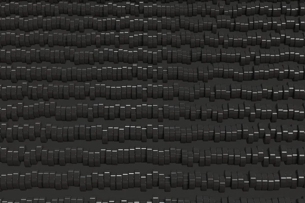 Desen siyah arka plan üzerine siyah silindir Tablet