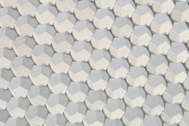 Beton altıgen öğelerin desen