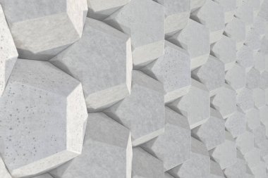 Beton altıgen öğelerin desen