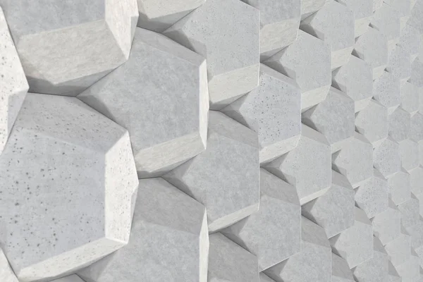 Padrão de elementos hexagonais de concreto — Fotografia de Stock