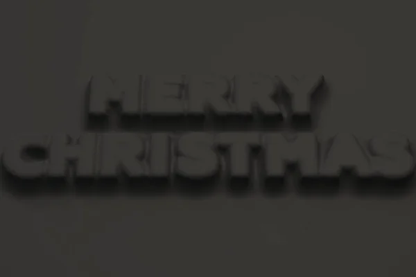 Black Merry Christmas words bas-relief — Stock Photo, Image