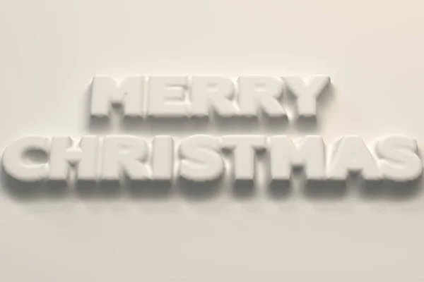 Blanco Feliz Navidad palabras bajorrelieve — Foto de Stock