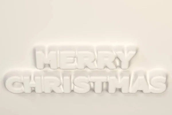 White Merry Christmas words bas-relief — Stock Photo, Image