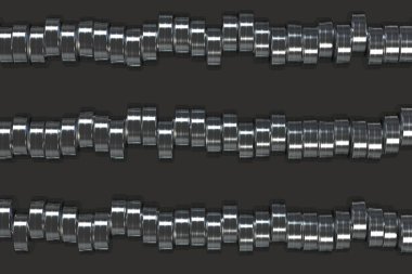 Fırçalanmış metal silindir tablet siyah arka plan üzerine desen